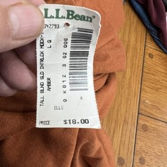 LL Bean High Neck Long Sleeve Shirt Mens Size LT Tall Amber Stretch Soft US Made