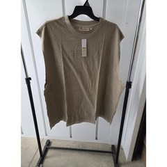 No Boundaries Mens 3XL Oversized Sleeveless Muscle Tee Bundle 3 Pack Tan Gray