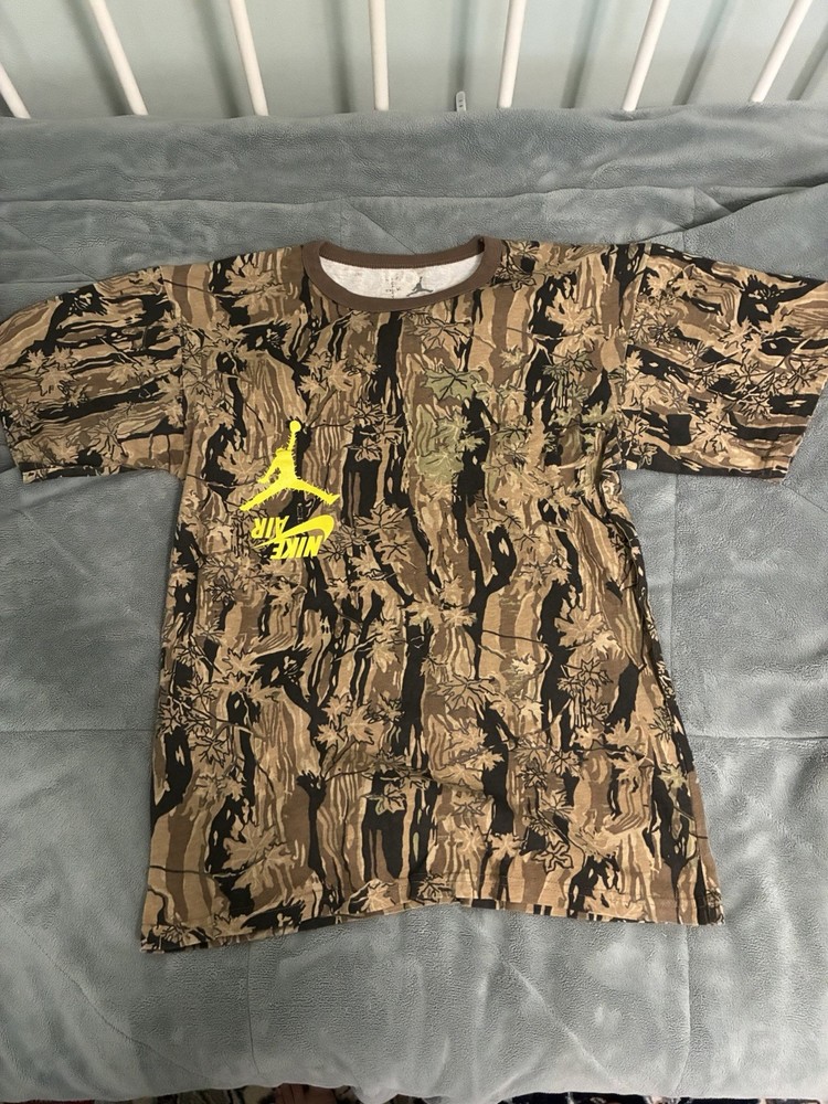 Travis Scott Cactus Jack Jordan“Highest” Brown Camo T-Shirt Mens Sz L Streetwear