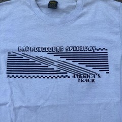 Vintage 80s Lawrenceburg Speedway “America’s Track” Racing T-Shirt – Size M