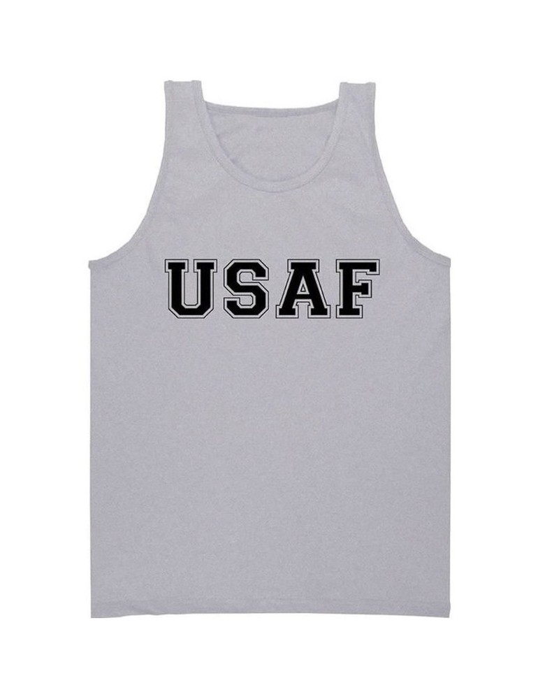 USAF TANK TOP T-SHIRT SPORT GREY AIR FORCE