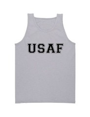 USAF TANK TOP T-SHIRT SPORT GREY AIR FORCE