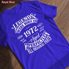 51st Birthday Tee Vintage Legends Born In 1972 51 Years Old Gift T-Shirt