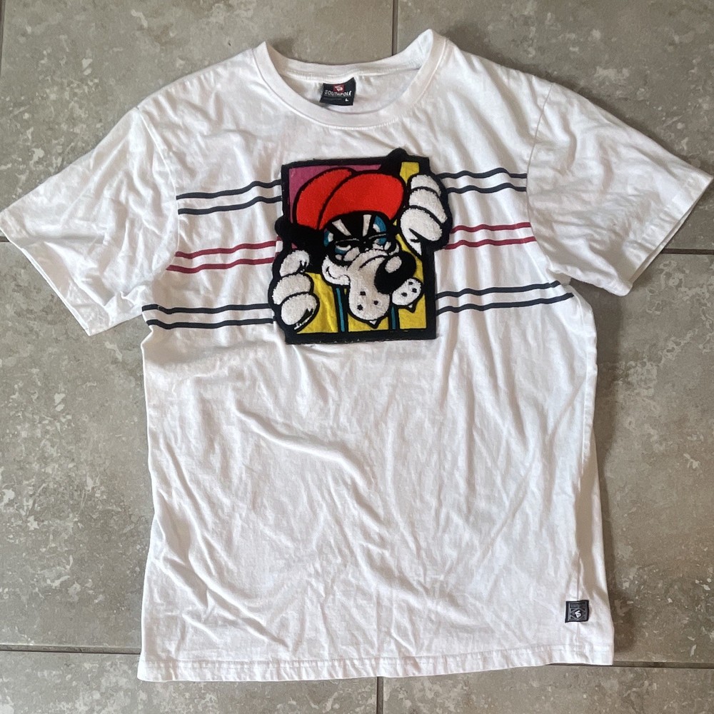 Southpole Authentic Collection Disney Goofy Graphic Tee L White Cotton Crew