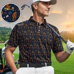 Crazy Patriotic 250 Bigfoot Golf Polo Shirt USA Anniversary (S-5XL)