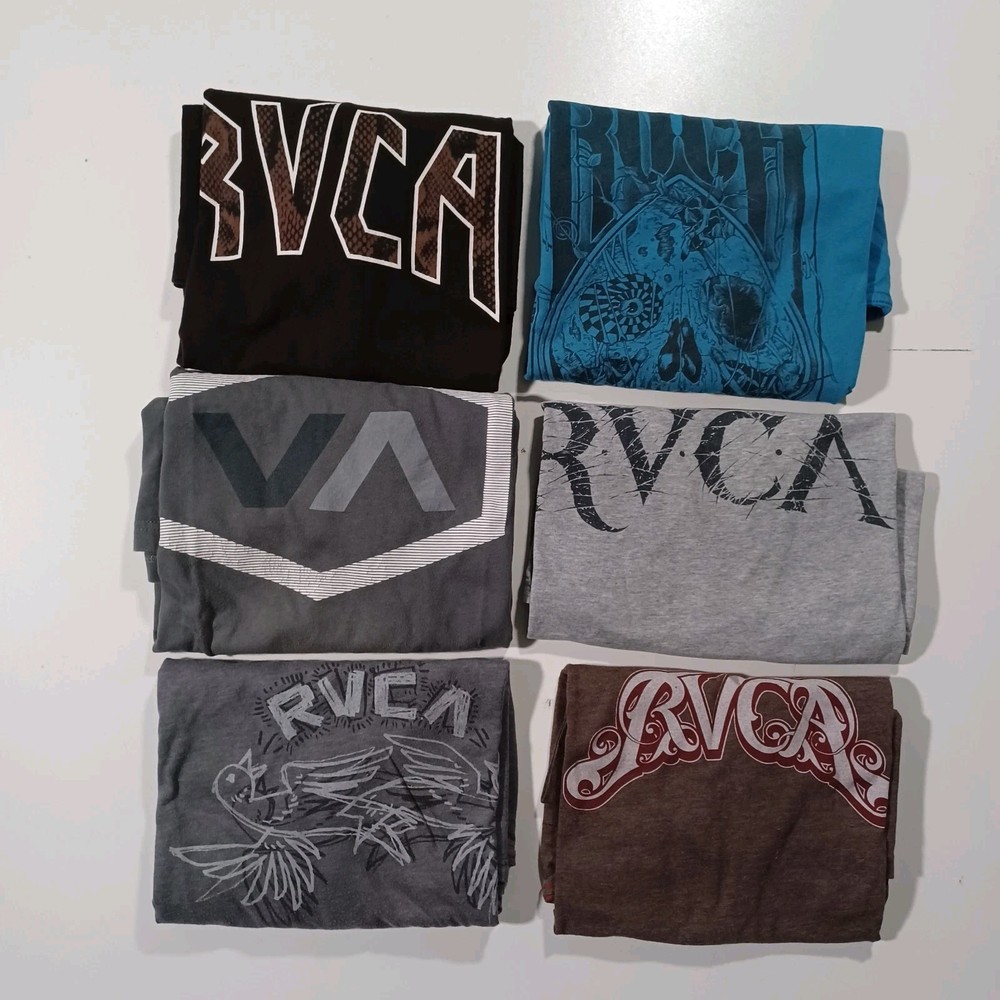 Lot Of 6 RVCA Artist Network Program Graphic T Shirts Mens Sz L