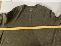 Apt.9 Premier Flex Stretch Henley Shirt Men’s 4XB Soft Touch Long Sleeve Brown