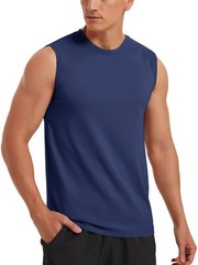 Men’s Sleeveless Muscle Tee Cotton Tank Tops Gym Fitness Casual Swim Sport Shirt