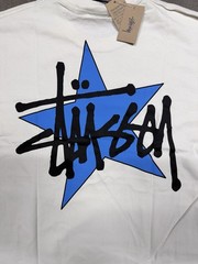 Stussy Shirt Star Tee Tshirt Natural Size Medium NWT Double Sided Streetwear