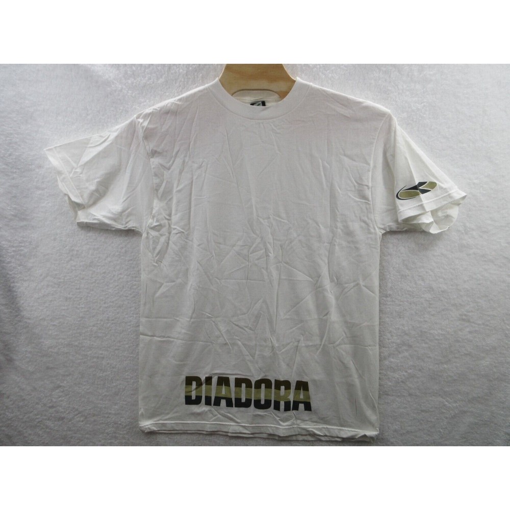 Vintage NWOT Y2K DIADORA SOCCER Men’s Large Dropped Logo T-Shirt
