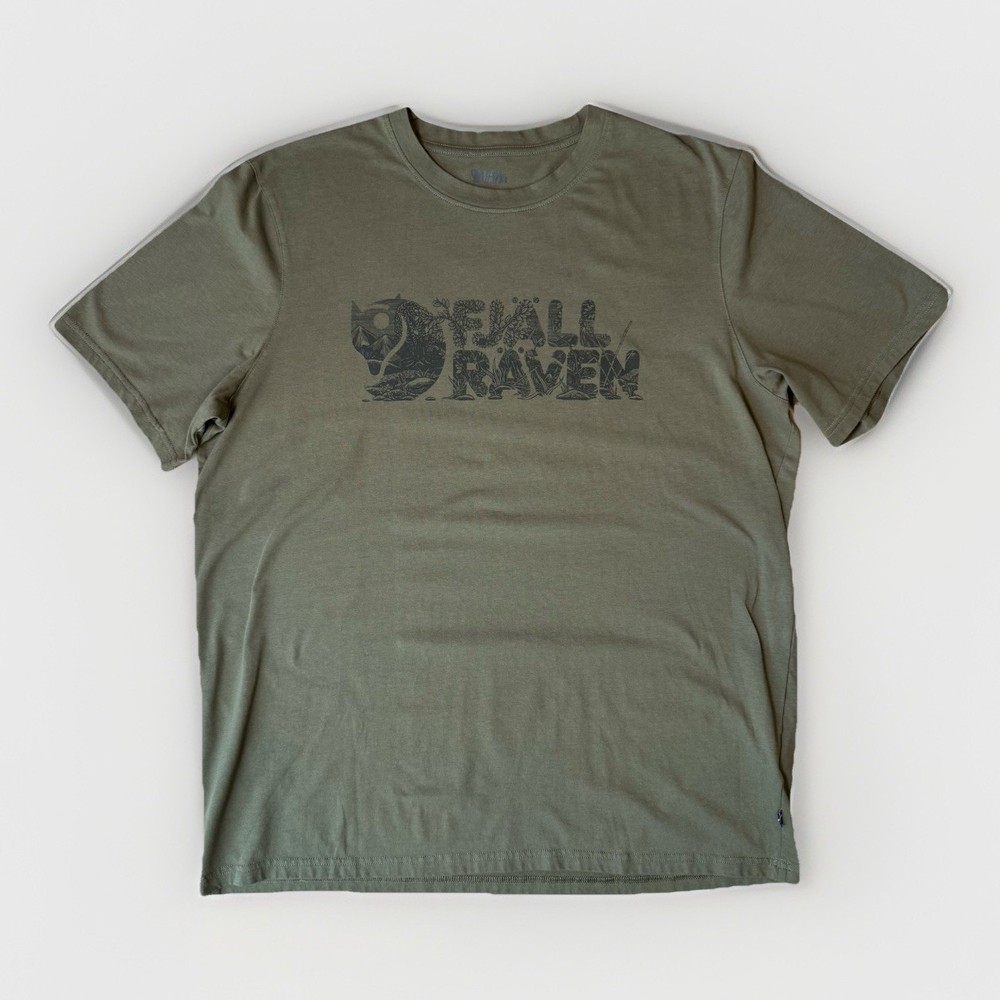 Fjallraven Lush Logo Shirt XL Green Hiking Outdoors Gorpcore Sportswear