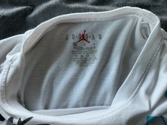 Jordan Air Jordan kids L White Cotton Crew Neck Short Sleeve Graphic Logo Tee
