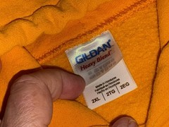 GILDAN heavy blend 2XL CATCH A RIDE TO SCHOOL YELLOW LS HOODED SWEATSHIRT NNT