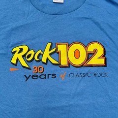 Vintage Rock 102 Springfield, MA Radio WAQY T-Shirt Anvil XL 90s – Deadstock
