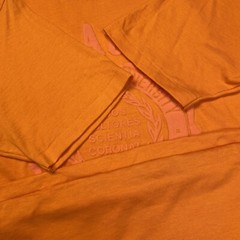 Vtg 80s Hanes Syracuse University Puff Print Mens Shirt L Orange College USA