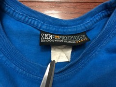 ZEN MECHANICS SUPER LOGO T SHIRT MENS MEDIUM BLUE RED YELLOW OLD SCHOOL WISDOM M