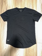BYLT Basics Drop Cut Short Sleeve Tee T-shirt Crew Neck Black Mens Size M