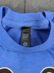 Oscar Mike Apparel Golf Charity Event T-shirt Blue Men’s Large Short Sleeve NWT