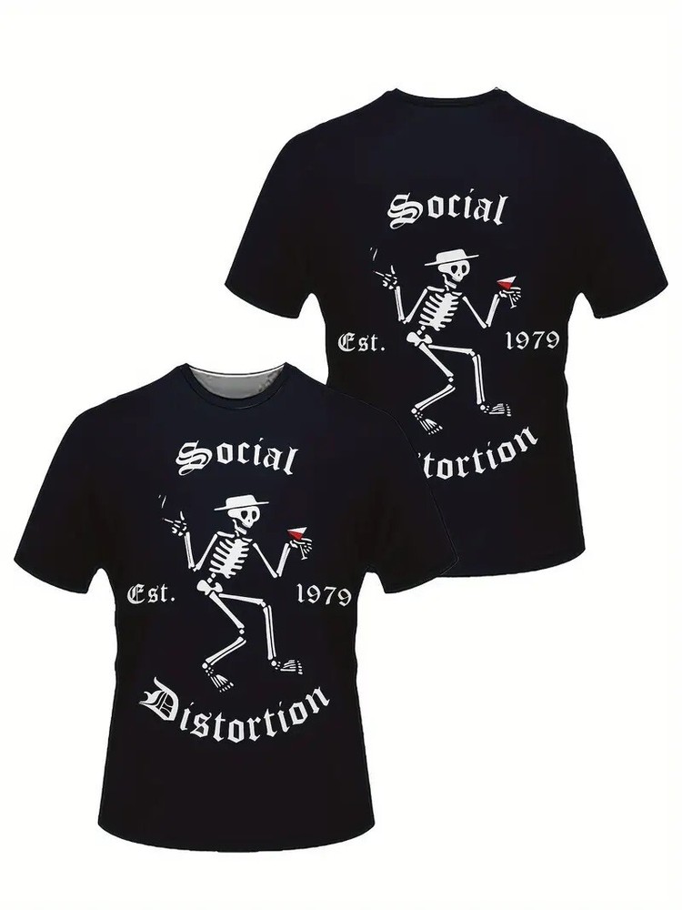 Social D Social Distortion Skelly T shirt 46/48 chest new