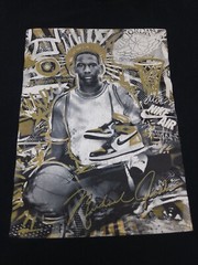 Jordan Nike Shirt Mens Large Black MJ Nike Air Big Swoosh Logo Spell Out