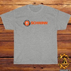 New SCHWINN Bicycle Logo Black/Sport Grey/White/Navy/Red T-Shirt S-5XL