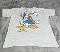 Vintage 90s Disney Donald Duck Short Sleeve T Shirt Men’s Size Large Gray