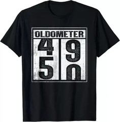 50th Birthday Funny Gift Men Women Oldometer 49-50 Shirt Gift Tees