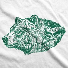 Mens Funny T Shirts Nature Bear Awesome Wildlife Lover Tee For Men