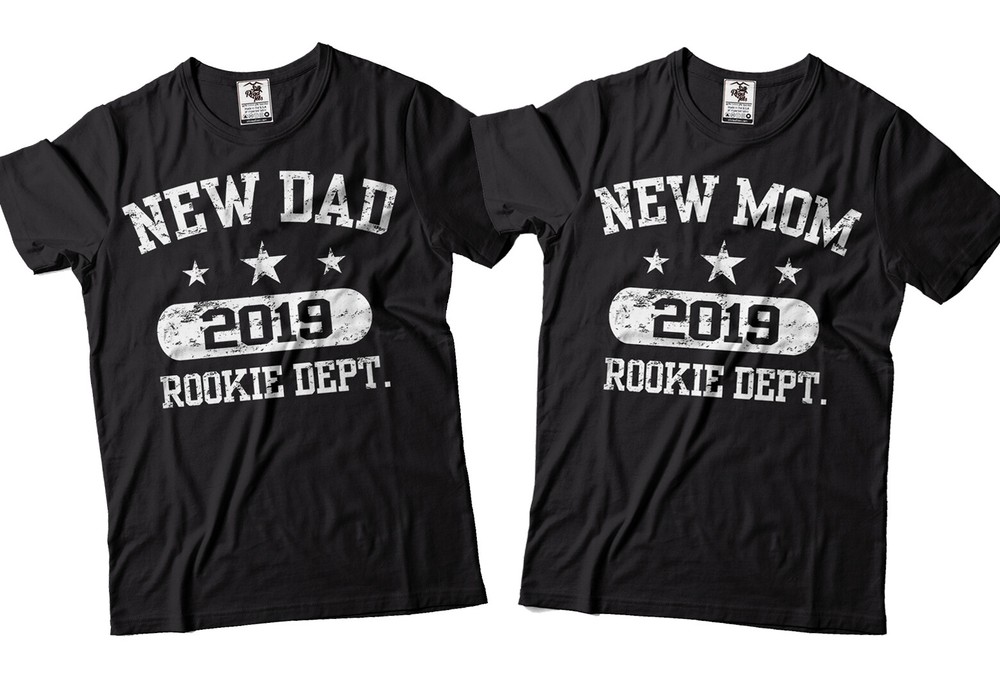 Pregnancy Reveal Matching T-shirts New Dad Mom Mothers Day Gift Fathers Day Gift