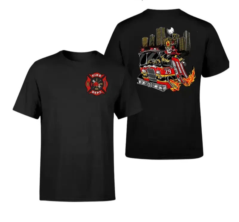Fire Dept Engine 29 Skull Driver T-Shirt