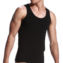 3 Pcs For Mens 100% Cotton Ribbed Tank Top A-Shirt Wife-Beater Black Undershirt