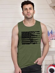 July 4 American Flag Shirts Men 250th Patriotic Independence Day Sleeveless T…