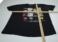 RWBY Anime Graphic T-Shirt Men’s Size L Black 100% Cotton Rooster Teeth T0503