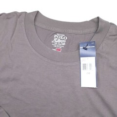 POLO RALPH LAUREN CREW T-SHIRT -2XB BIG XXL GRAY SMOOTH LONG SLEEVE POCKET -PONY