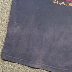Dubai UAE TShirt Sz S Mens Navy Blue Vintage 90s Skater Embroidered Sailboat