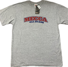 Mecca USA Vintage Y2K Hip Hop Varsity Script Graphic Tee Gray Size L NWT