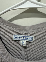 Wallace And Barnes Long Sleeve Gray Thermal Shirt Size Medium