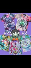 5 LARGE Unisex Tie Dye T-ShirtS Bundle Handmade Ice Dye Lot Unique One of a Kind