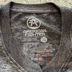American Fighter Buckle T Shirt Mens XXL Y2K MMA UFC Grunge Graphic Tee Grey