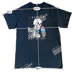 Riot Society I Scream Skeleton Ice Cream Graphic TShirt Black M rock grunge punk