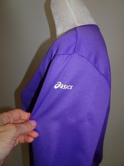 Asics Long Sleeve Outdoor Gym T Shirt Purple Womens Size Large Tee Stretch