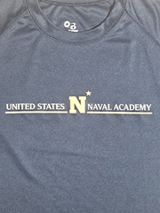 Badger Sport United States Naval Academy Blue T Shirt size M short Sleeve Print