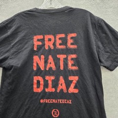 Represent Men Shirt M Black Free Nate Diaz Graphic Logo Short Sleeve