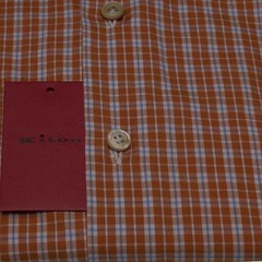 NEW KITON MULTICOLOR COTTON SHIRT US 16 – EU 41 MUL