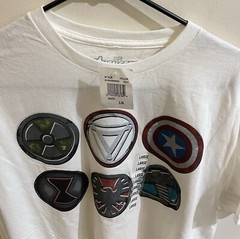 Avengers Men’s Marvel Comics Superhero Short Sleeve T-Shirt Large LG White