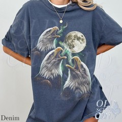 Eagle Howling Moon Vintage Comfort Tee