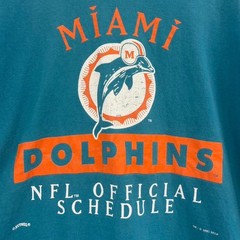 Vintage Miami Dolphins 1995 Official Schedule Nutmeg Lee Shirt 2XL 90s NFL