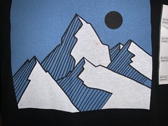 Mens S, M, & L BLACK Crewneck T-shirt Short Sleeve W/ print 60% cotton 40%