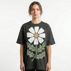 Retro Daisy Flower T-Shirt Boho Botanical Nature Floral Garden Style Tee