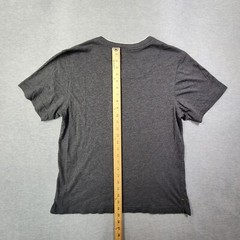 Tommy Bahama T Shirt Mens Medium Gray Solid Layered Collar V Neck Casual Logo